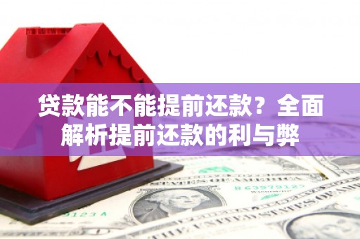 灵武贷款能不能提前还款？全面解析提前还款的利与弊
