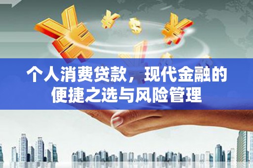 灵武个人消费贷款，现代金融的便捷之选与风险管理