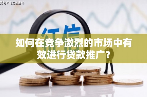 灵武如何在竞争激烈的市场中有效进行贷款推广？
