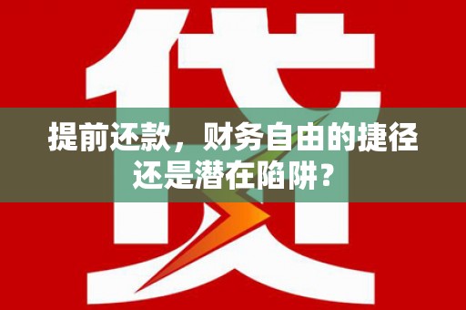 灵武提前还款，财务自由的捷径还是潜在陷阱？