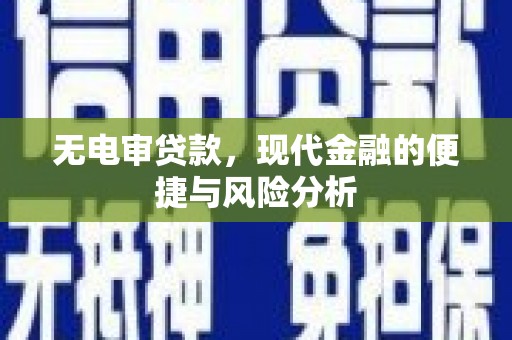 灵武无电审贷款，现代金融的便捷与风险分析