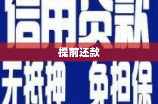 灵武提前还款