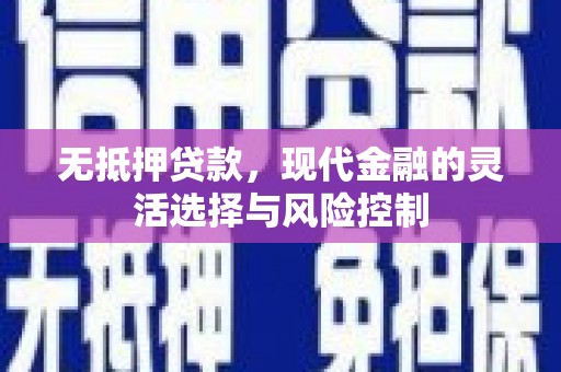 灵武无抵押贷款，现代金融的灵活选择与风险控制