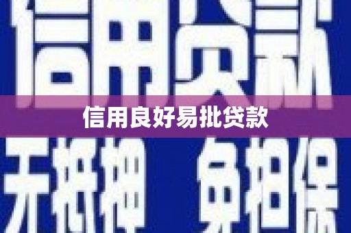 灵武信用良好易批贷款