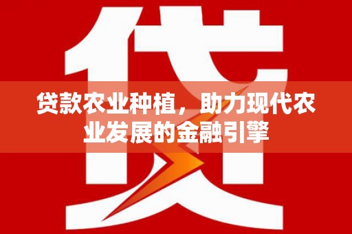 灵武贷款农业种植，助力现代农业发展的金融引擎