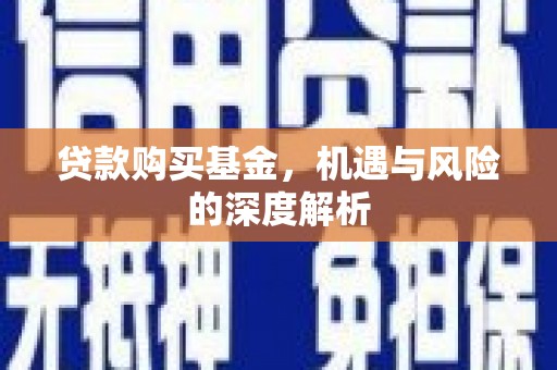 灵武贷款购买基金，机遇与风险的深度解析