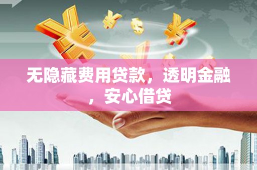 灵武无隐藏费用贷款，透明金融，安心借贷