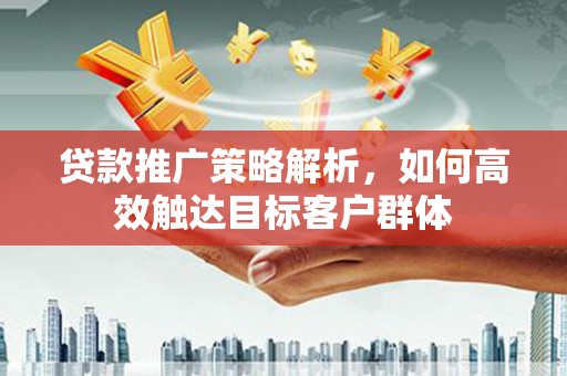 灵武贷款推广策略解析，如何高效触达目标客户群体