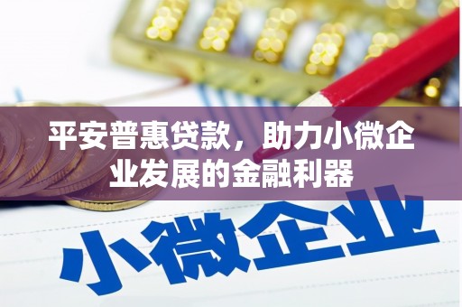 灵武平安普惠贷款，助力小微企业发展的金融利器