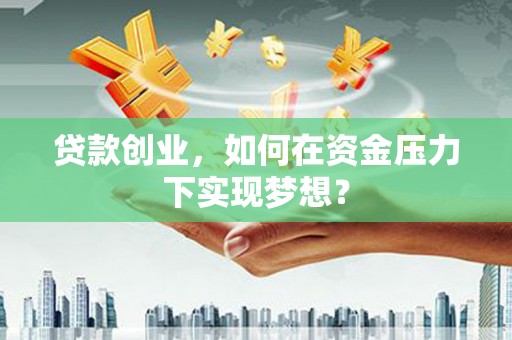 灵武贷款创业，如何在资金压力下实现梦想？