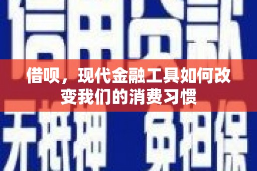 灵武借呗，现代金融工具如何改变我们的消费习惯