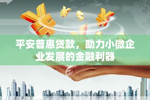 灵武平安普惠贷款，助力小微企业发展的金融利器