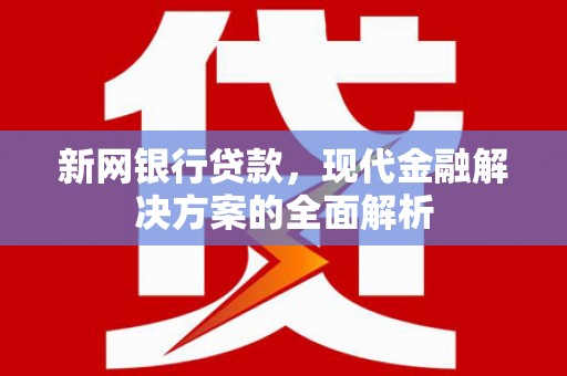 灵武新网银行贷款，现代金融解决方案的全面解析
