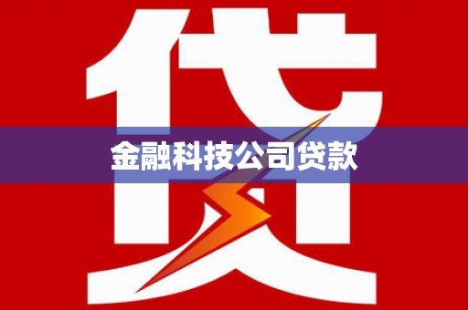 灵武金融科技公司贷款
