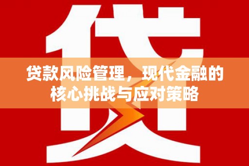 灵武贷款风险管理，现代金融的核心挑战与应对策略
