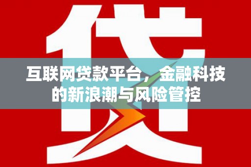 灵武互联网贷款平台，金融科技的新浪潮与风险管控
