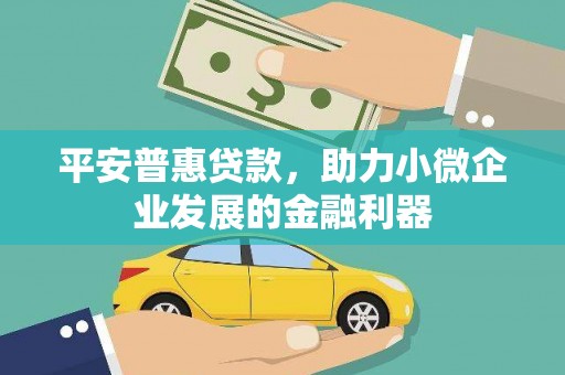 灵武平安普惠贷款，助力小微企业发展的金融利器
