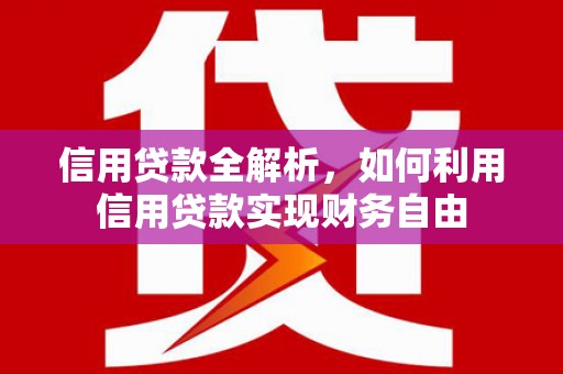 灵武信用贷款全解析，如何利用信用贷款实现财务自由